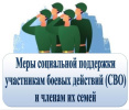 Меры поддержки участников СВО и членов их семей по линии социальной защиты населения